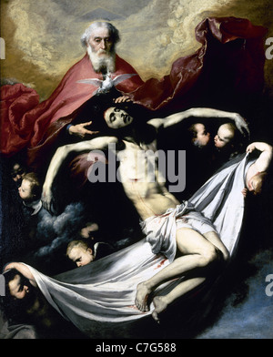 Holy Trinity. 1632. Jusepe Ribera (1591-1652). Prado Museum. Madrid. Spain. Stock Photo