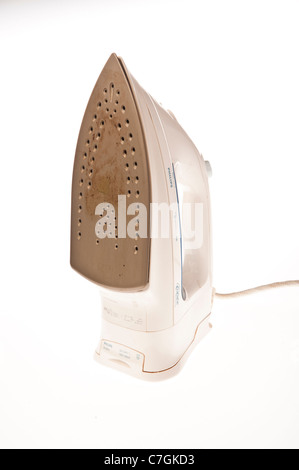 a white Philips electric steam iron Stock Photo