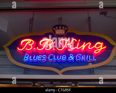 Neon Sign For B.B. King's Blues Club In Famous Beale Street ...