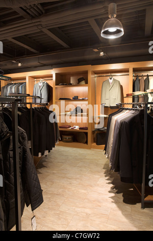 Racks of suits in a menswear store Stock Photo