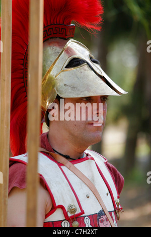 Reenactment the Battle of Marathon in Greece Stock Photo