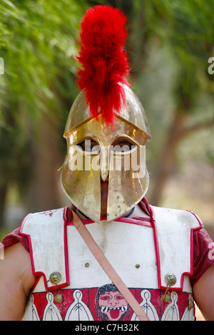 Reenactment the Battle of Marathon in Greece Stock Photo