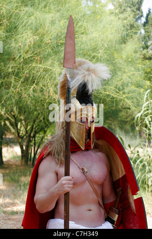 Reenactment the Battle of Marathon in Greece Stock Photo