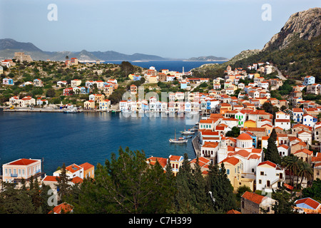 Partial view of the picturesque village of Kastellorizo (or 'Meghisti') island, Dodecanese, Greece