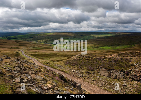 North Pennines above Rookhope Stock Photo