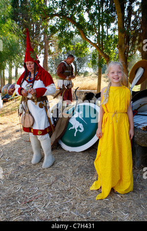 Reenactment the Battle of Marathon in Greece Stock Photo