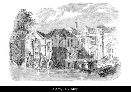 old house at Lambeth in which gunpowder plot conspirators assembled Stock Photo