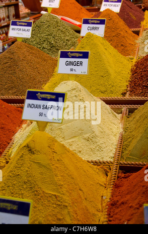 Turkey, Istanbul. Eminonu area, Egyptian Spice Market (aka Misir Carsisi). Popular bazaar open since 1597. Stock Photo