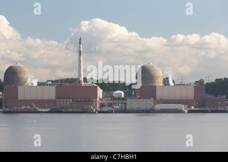 Indian Point Energy Center, a nuclear power plant on the Hudson River in Buchanan, New York. Stock Photo