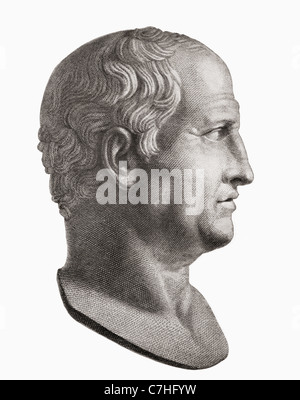 Marcus Tullius Cicero, 106 BC – 43 BC. Roman philosopher, statesman, lawyer, political theorist, and Roman constitutionalist. Stock Photo