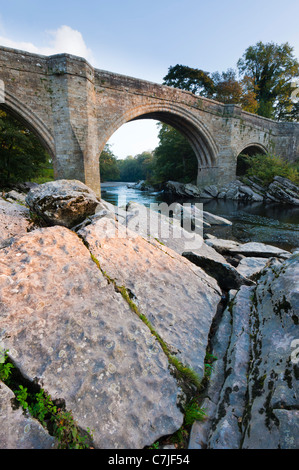 Devil's Bridge at sunrise, Kirkby Lonsdale, Cumbria, England, UK Stock Photo