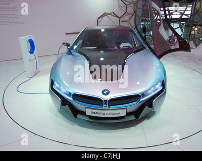 BMW i8 electric concept car at Frankfurt Motor Show or IAA 2011 Germany Stock Photo