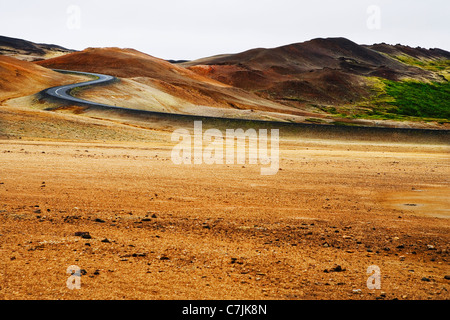 Paved road in dry rural landscape