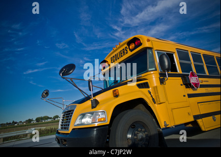 Twin Peaks Dream, School Bus Stock Photo