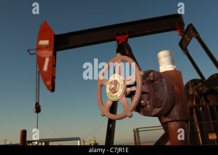 Close up of wheel on oil pump Stock Photo