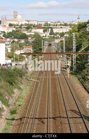 Angouleme, SW France, railway tunneling under City Stock Photo