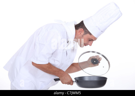 Catering professional on white background Stock Photo