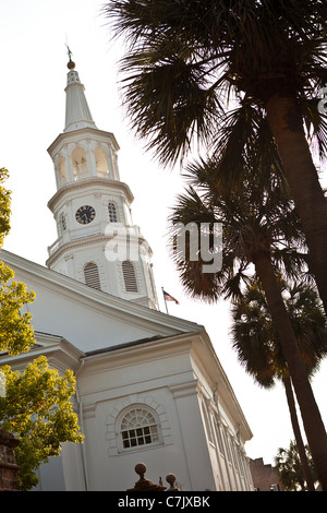 St. Michael's Church Broad Street Charleston, SC. Stock Photo