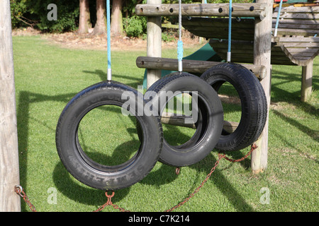 Children's play equipment in pub garden Stock Photo