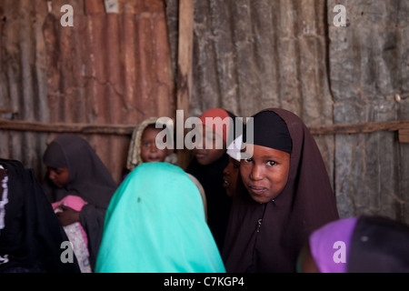 A school class in Hargeisa in Somaliland at work. Stock Photo