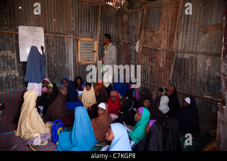 A school class in Hargeisa in Somaliland at work. Stock Photo