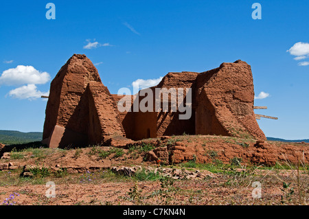 church ruins Pecos National Historical Park New Mexico Stock Photo