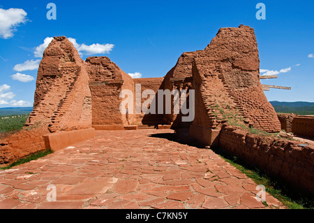 church ruins Pecos National Historical Park New Mexico Stock Photo