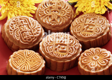 mooncake for Chinese mid autumn festival Stock Photo