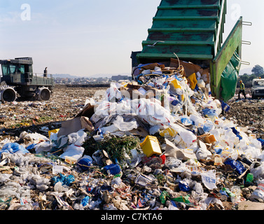 Landfill waste disposal site at Hempsted, Gloucester UK Stock Photo