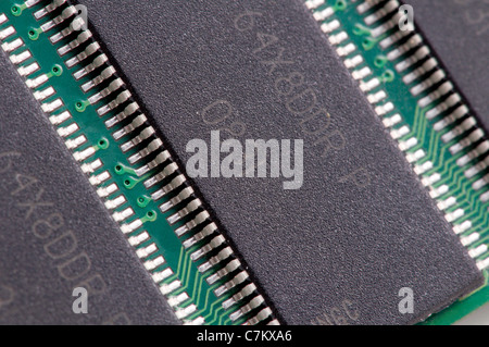 Close up of computer memory module Stock Photo