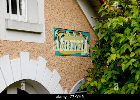 Name-plate on house in the village of Hervblay  France Stock Photo