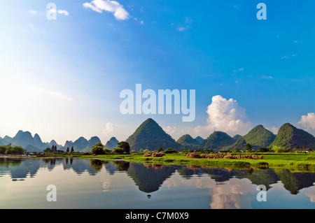 Li River in yangshuo China Stock Photo