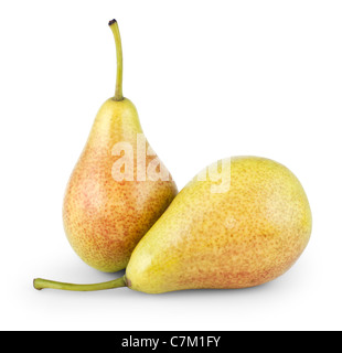 Three pears isolated on white background Stock Photo