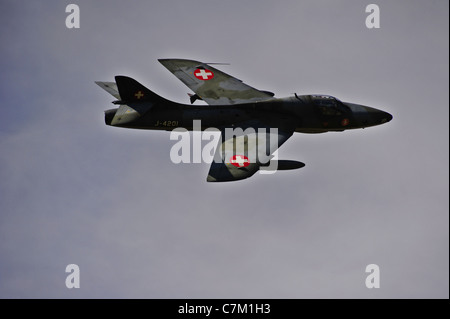 Hawker Hunter of the Swiss Airforce Stock Photo