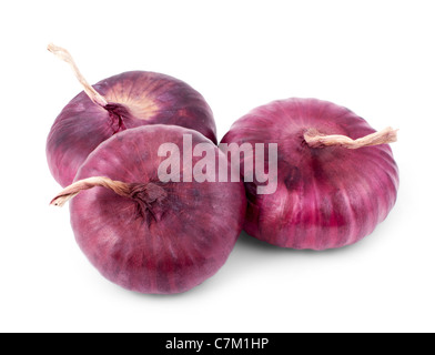 purple onion isolated on a white background Stock Photo