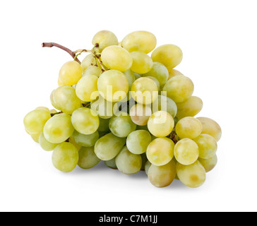 Bunch of fresh grapes isolated on white background Stock Photo