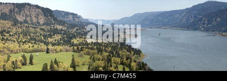 Columbia River Gorge Scenic Area Panorama Stock Photo