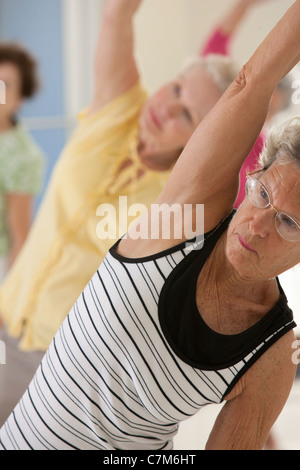 Women exercising in a health club Stock Photo