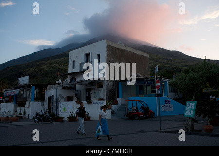 Stromboli, the village Stock Photo