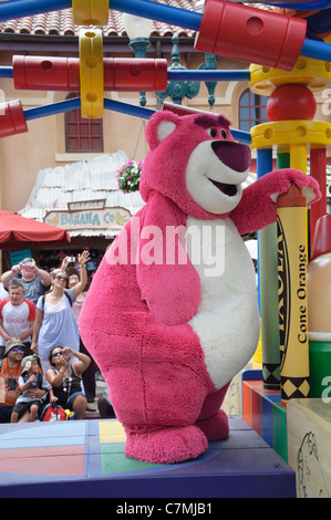 Lots-o’-Huggin’ bear in the  disney's countdown to fun parade in walt disney world resort parks hollywood studios disney pixar t Stock Photo