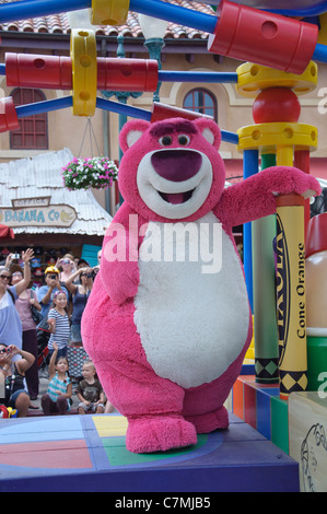 Lots-o’-Huggin’ bear in the  disney's countdown to fun parade in walt disney world resort parks hollywood studios disney pixar t Stock Photo