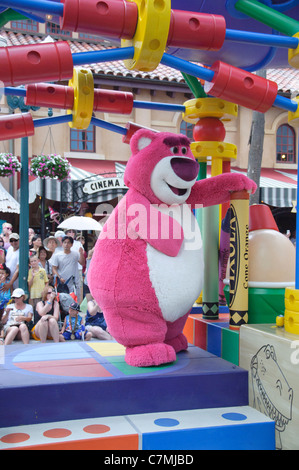 Lots-o’-Huggin’ bear in the  disney's countdown to fun parade in walt disney world resort parks hollywood studios disney pixar t Stock Photo