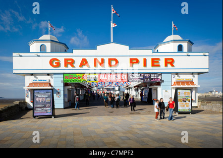 The Grand Pier entrance, Weston Super Mare Stock Photo