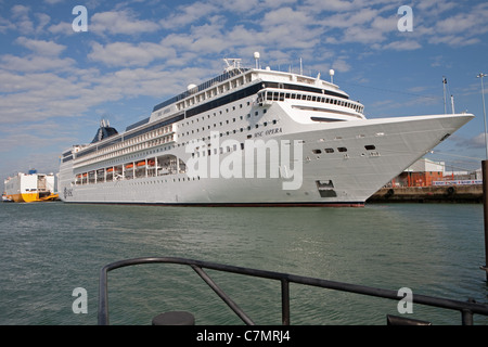 MSC Opera docked at Southampton. Stock Photo