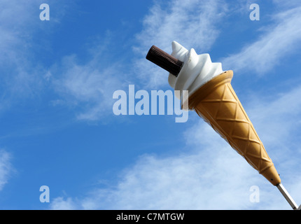 Giant marketing Ice Cream against blue sky Uk Stock Photo