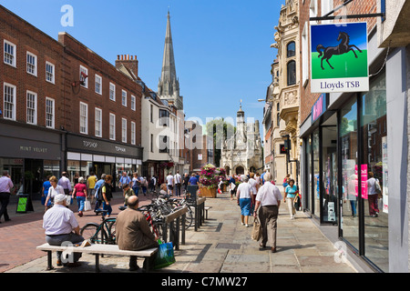 Shops on East Street in the city centre, Chichester, West Sussex, England, UK Stock Photo