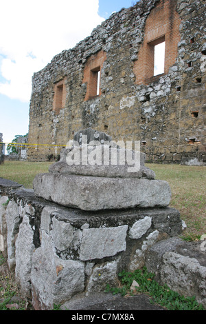 Old wall at Panama Viejo ruins in Panama City. Stock Photo