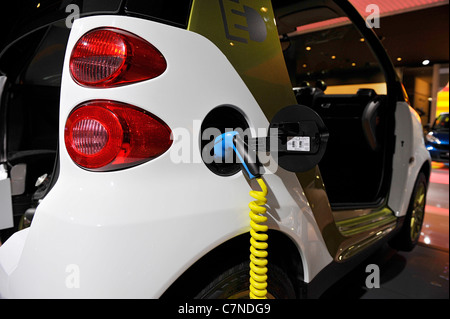 Charging, smart, electric drive, electric car, e-mobile, IAA, International Motor Show, Frankfurt, Germany Stock Photo