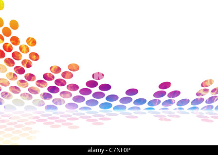 A graphic audio waveform illustration with a fiery burning texture. Stock Photo