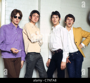 SMALL FACES UK group in 1966. From left: Steve Marriott, Ronnie Lane, Ian McLagan, Kenny Jones. Photo Tony Gale Stock Photo